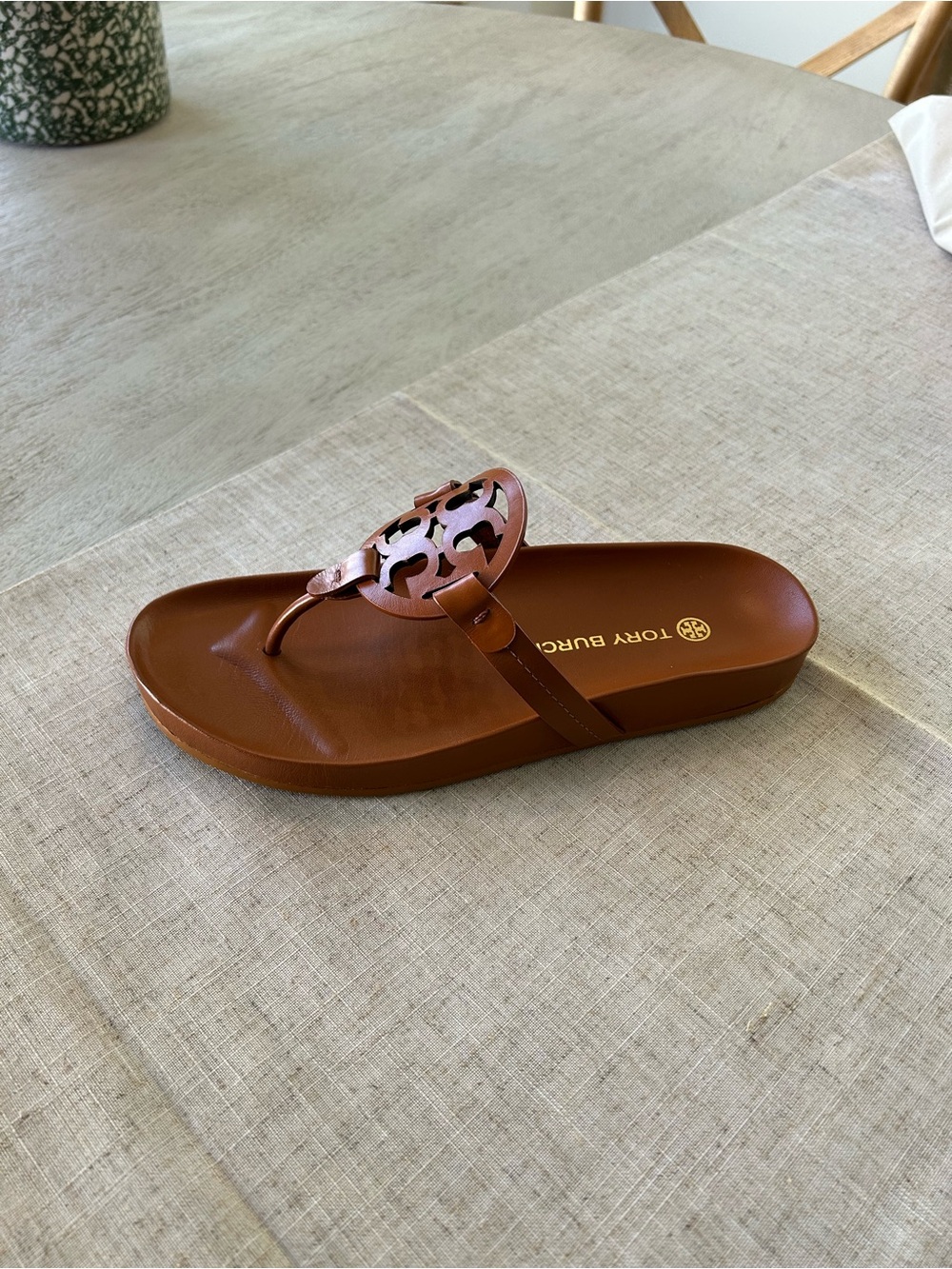 Tory Burch Miller Cloud Calf Leather/Miele, Size 9.5, only worn once or twice. - Picture 2 of 6